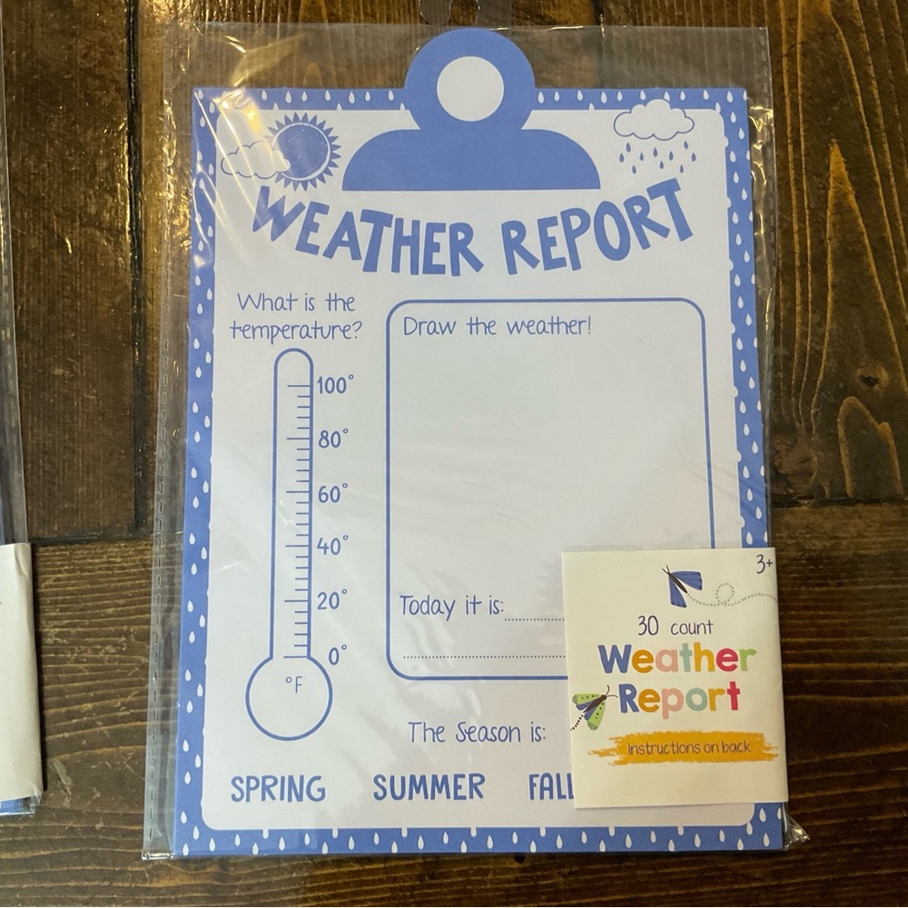 Bundle of 10 Weather Report Activity Pad perfect for homeschool.